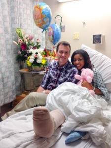 Alissa and Joe at Hospital