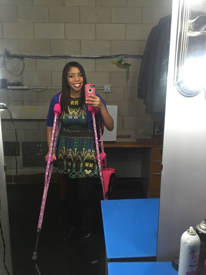 Pink crutches