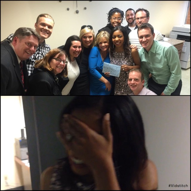 My coworkers surprised me with an EPIC, totally unexpected gift today. #BestBirthdayEver #OverwhelmedToTears #BestCoworkersEver #ILoveMyJob 🎉🎂🍰 (#ComingSoon --> 👠)