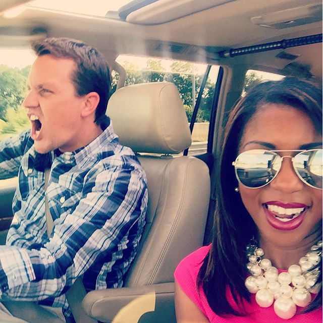 This is how we ride home from work. Me trying to take cute "riding home from work with the hubby!" selfies and @joehenry2012 making faces instead haha. #PostingItAnyway #MarriedLife ☺️